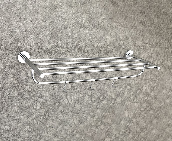 Liva Towel Rack Stainless Steel Bathroom Commercial Hotel Spa Wall Mount Heavy-Duty Multi-Bar Anti-Rust Waterproof Easy Install Professional Grade Durable High Capacity Rustproof Space Saving Contemporary Design Secure Mounting Load Bearing Modern Robust